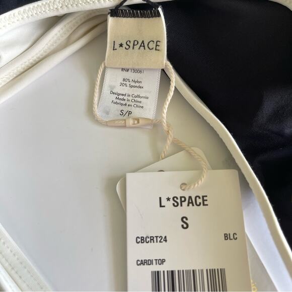 L*Space Ying Yang Bikini Set Black Cream SMALL - Picture 9 of 16
